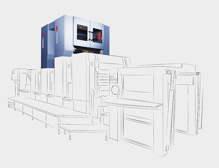 MK 1020CF 冷燙單元
技術(shù)描述：冷燙印技術(shù)
在膠印機上加裝冷燙單元，完成先燙后印或先印后燙，擺桿跳步能有效節(jié)約電化鋁。